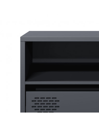 Mobile TV Antracite 135x39x43,5 cm Acciaio Laminato a Freddo