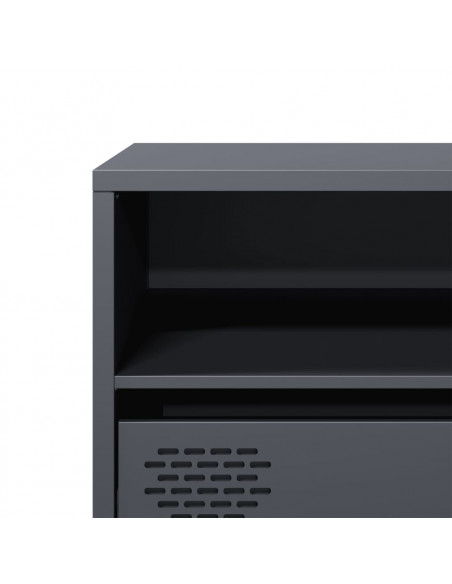 Mobile TV Antracite 135x39x43,5 cm Acciaio Laminato a Freddo