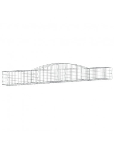 Cesti Gabbioni ad Arco 6 pz 400x50x40/60 cm Ferro Zincato