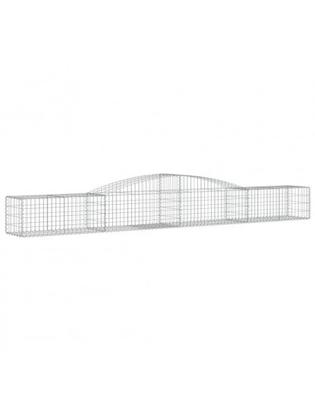 Cesti Gabbioni ad Arco 6 pz 400x50x40/60 cm Ferro Zincato