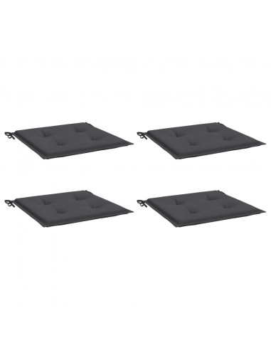 Cuscini per Sedia 4 pz Antracite 50x50x3 cm in Tessuto Oxford