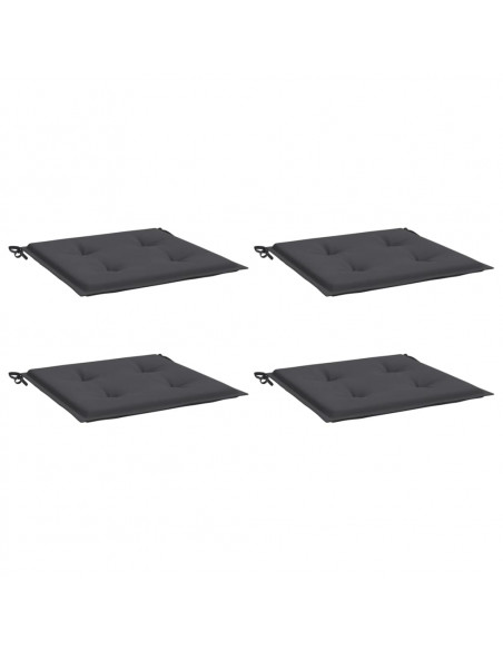 Cuscini per Sedia 4 pz Antracite 50x50x3 cm in Tessuto Oxford