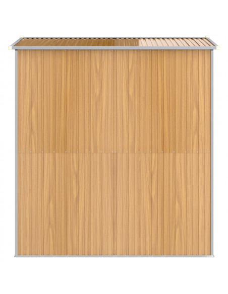 Capanno Giardino Marrone Chiaro 192x191x223 cm Acciaio Zincato