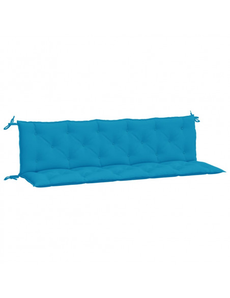 Cuscini per Panca 2 pz Azzurri 180x50x7 cm in Tessuto Oxford