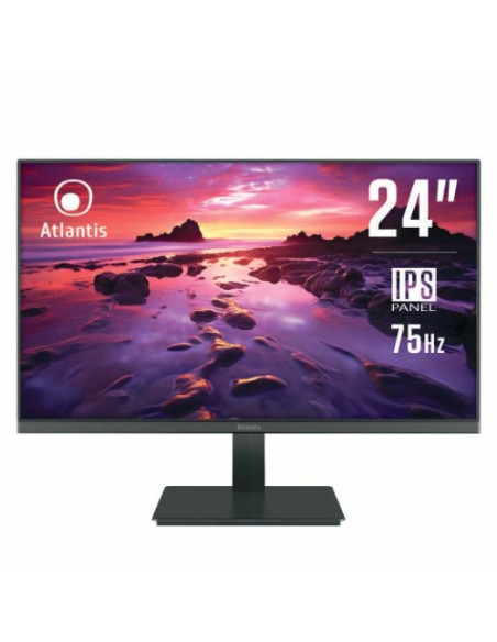 MONITOR ATLANTIS LED 23,8" Wide A05-HE24I-VH IPS 1920x1080 5ms 235±10cd/m² 1.000:1 VESA VGA HDMI Black