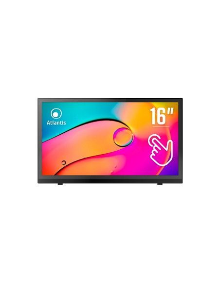 MONITOR ATLANTIS TOUCH LED 15,6" Wide A05-T16A-VHM 1920x1080 15ms 255/204 cd/m² 700:1 (10M:1) VESA MM VGA HDMI 10 Tocchi
