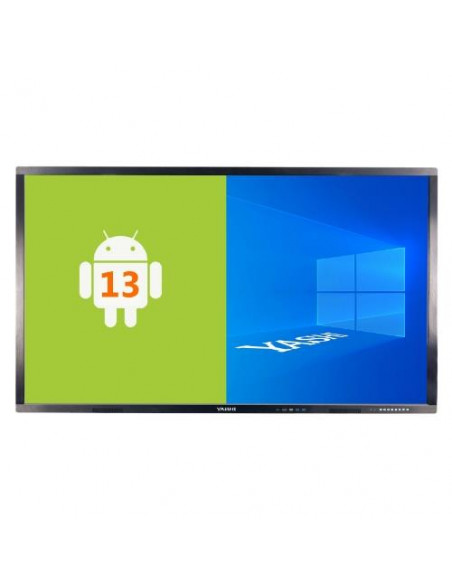 MONITOR INTERATTIVO TOUCH YASHI 75" LY7513 LCD 4K TYPE-C 4GB RAM ANDROID 13, staffa a muro inclusa