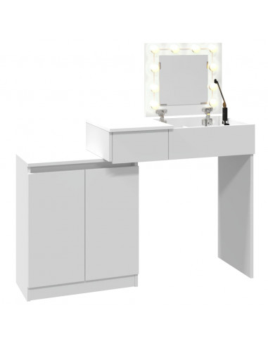 Toeletta con LED Bianca 115x37x110,5 cm