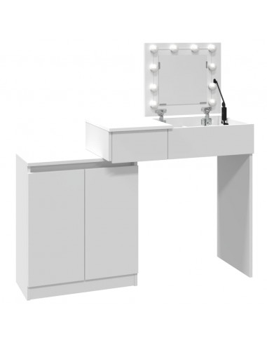 Toeletta con LED Bianca 115x37x110,5 cm