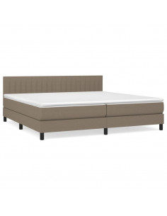 Giroletto a Molle con Materasso Tortora 200x200 cm in Tessuto 2