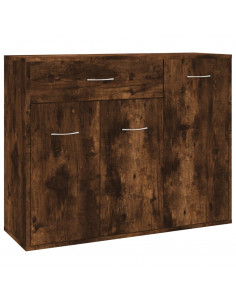 Credenza Rovere Fumo 88x30x70 cm in Legno Ingegnerizzato 2