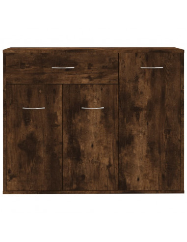 Credenza Rovere Fumo 88x30x70 cm in Legno Ingegnerizzato