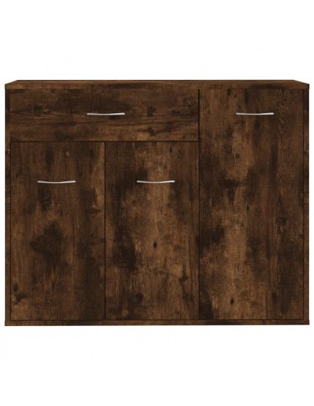 Credenza Rovere Fumo 88x30x70 cm in Legno Ingegnerizzato