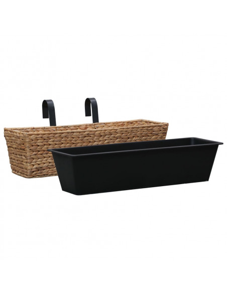 Fioriere da Giardino 2 pz in Giacinto Intrecciato