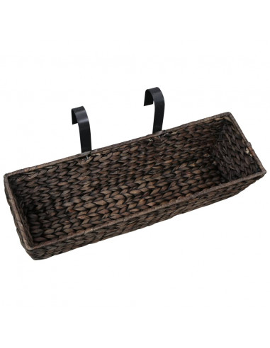 Fioriere da Giardino 2 pz in Giacinto Intrecciato Marrone