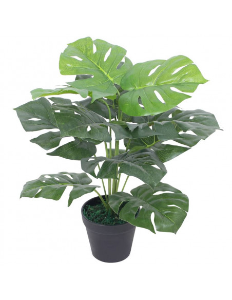 Monstera Artificiale con Vaso 45 cm Verde