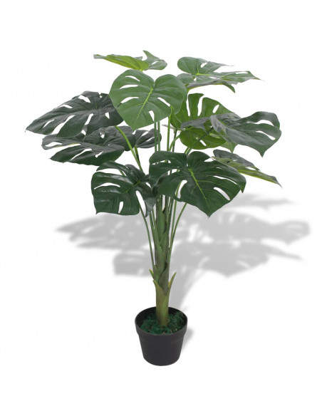 Monstera Pianta Artificiale con Vaso 70 cm Verde