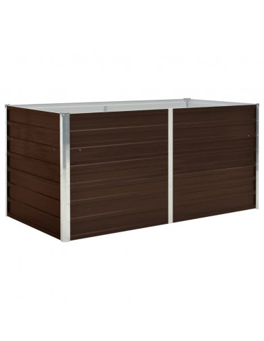 Letto di Coltura Rialzato Marrone 160x80x77cm Acciaio Zincato