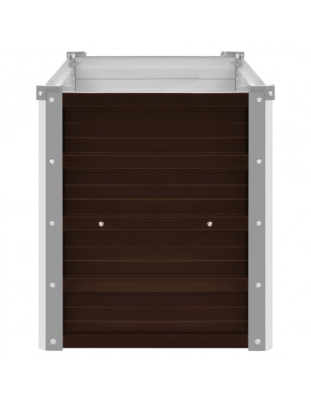 Letto Rialzato Giardino Marrone 160x40x45 cm in Acciaio Zincato