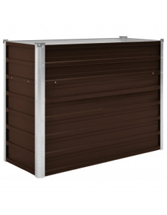 Letto Rialzato Giardino Marrone 100x40x77 cm in Acciaio Zincato 2