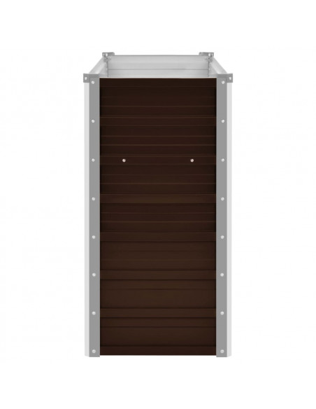 Letto Rialzato Giardino Marrone 100x40x77 cm in Acciaio Zincato