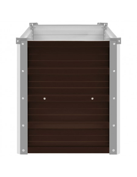 Letto Rialzato Giardino Marrone 100x40x45 cm in Acciaio Zincato