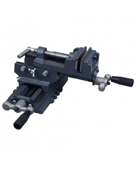 Morsa Manuale con Slitta Trasversale per Trapano a Colonna 70mm