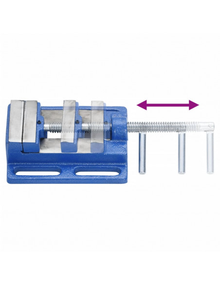 Morsa per Trapano Blu 76 mm in Ghisa