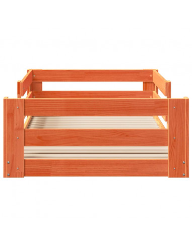 Letto senza Materasso Marrone Cera 90x190 cm in Legno di Pino