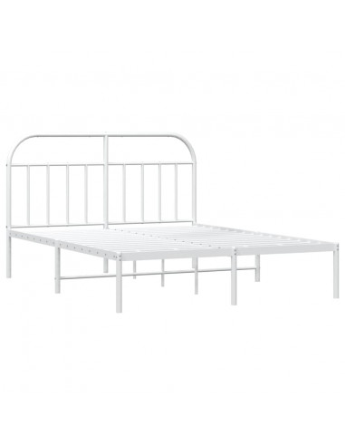 Giroletto con Testiera Metallo Bianco 180x200 cm
