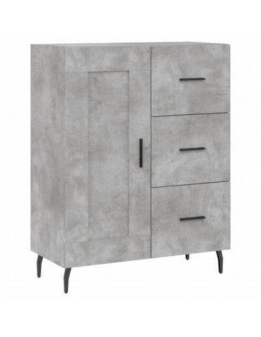 Credenza Grigio Cemento 69,5x34x180 cm in Legno Multistrato