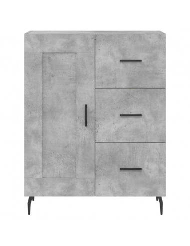 Credenza Grigio Cemento 69,5x34x180 cm in Legno Multistrato