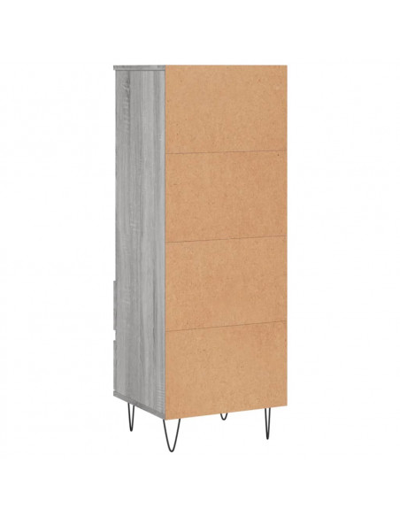Credenza Grigio Sonoma 40x36x110 cm in Legno Multistrato