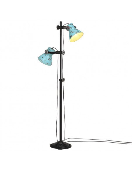 Lampada da Terra 25 W Blu Anticato 25x25x90/160 cm E27