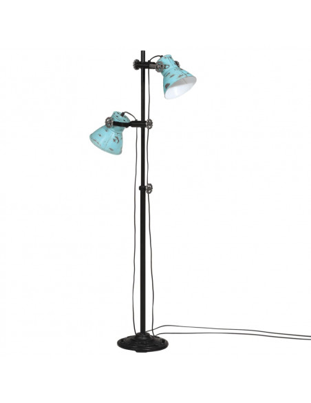 Lampada da Terra 25 W Blu Anticato 25x25x90/160 cm E27
