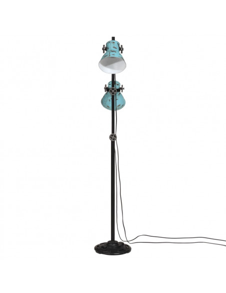 Lampada da Terra 25 W Blu Anticato 25x25x90/160 cm E27