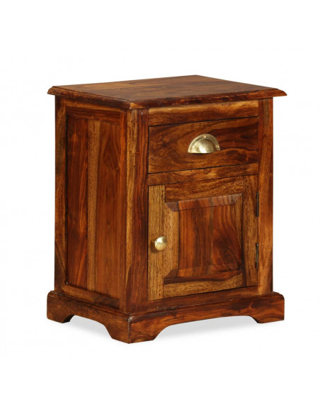 Comodino 40x30x50 cm in Legno Massello di Sheesham