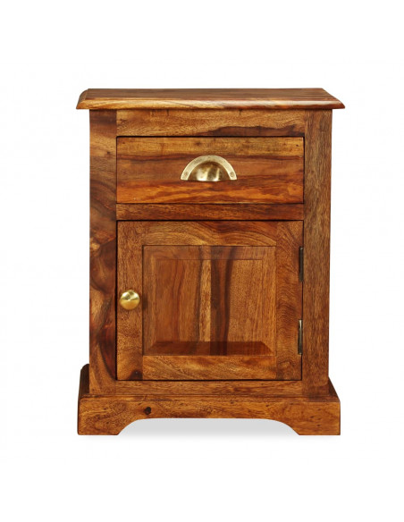 Comodino 40x30x50 cm in Legno Massello di Sheesham