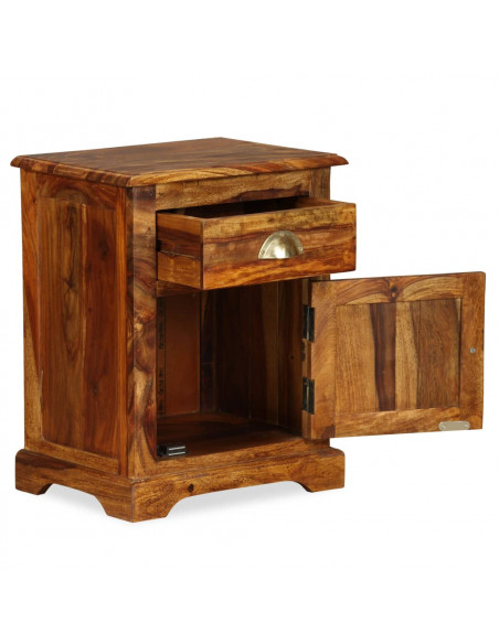 Comodino 40x30x50 cm in Legno Massello di Sheesham
