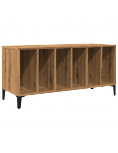 Mobile Porta Dischi Rovere Artigianale 100x38x48 cm Multistrato 2