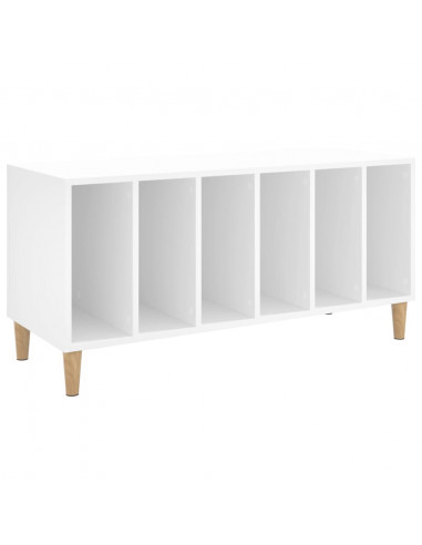 Mobile Porta Dischi Bianco 100x38x48 cm in Legno Multistrato
