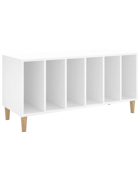 Mobile Porta Dischi Bianco 100x38x48 cm in Legno Multistrato