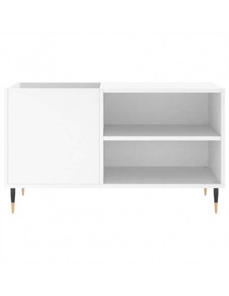 Mobile Porta Dischi Bianco 85x38x48 cm in Legno Multistrato