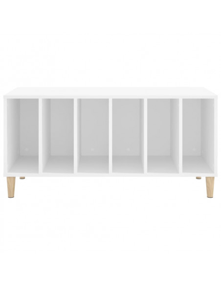 Mobile Porta Dischi Bianco 100x38x48 cm in Legno Multistrato