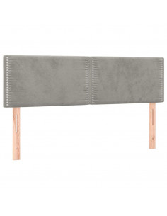 Testiere 2 pz Grigio Chiaro 72x5x78/88 cm in Velluto 2