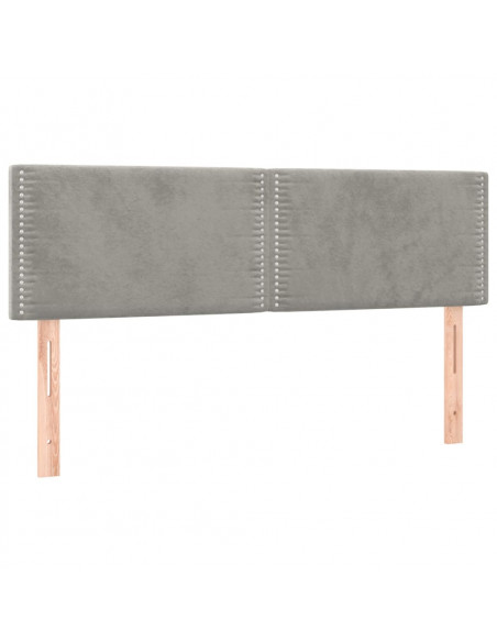 Testiere 2 pz Grigio Chiaro 72x5x78/88 cm in Velluto