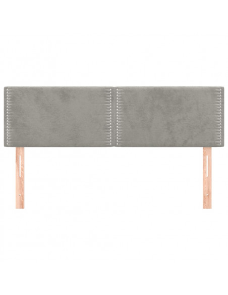 Testiere 2 pz Grigio Chiaro 72x5x78/88 cm in Velluto