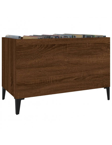 Mobile Porta Dischi Rovere Marrone 74,5x38x48 Legno Multistrato