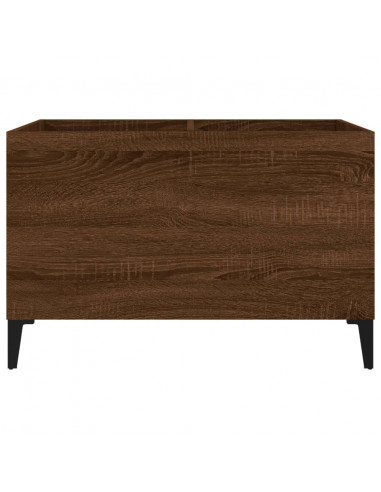 Mobile Porta Dischi Rovere Marrone 74,5x38x48 Legno Multistrato
