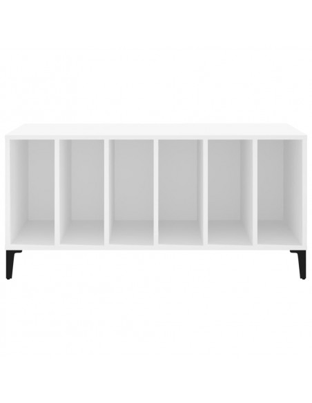 Mobile Porta Dischi Bianco 100x38x48 cm in Legno Multistrato